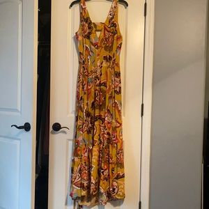 Yellow Floral Paisley Sundress